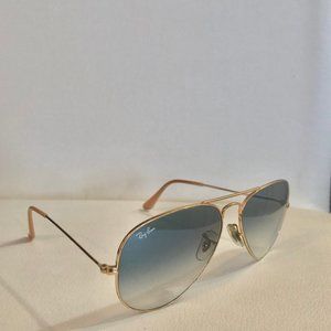 Gold and Blue Gradient Ray-Ban Aviators